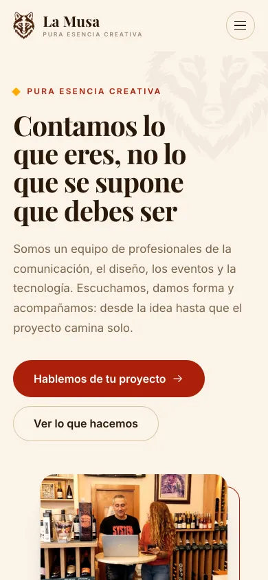 Captura de La Musa en móvil