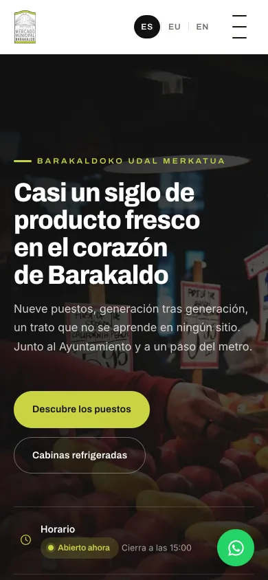 Captura de Mercado Municipal de Barakaldo en móvil